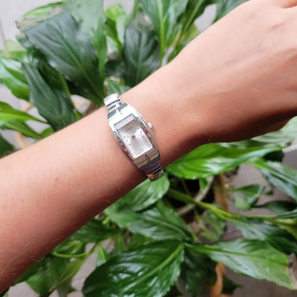 Vintage Silver Citron Quartz Watch